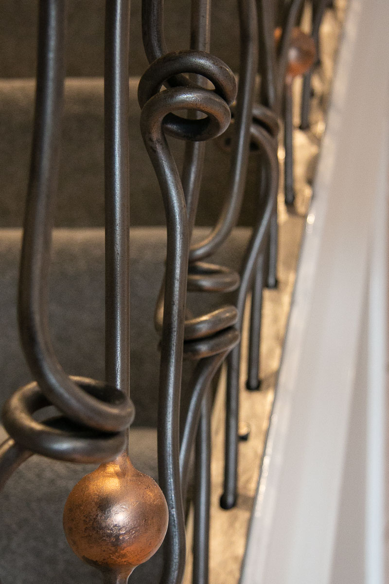 Twisted and Knotted Metal Stair Spindles